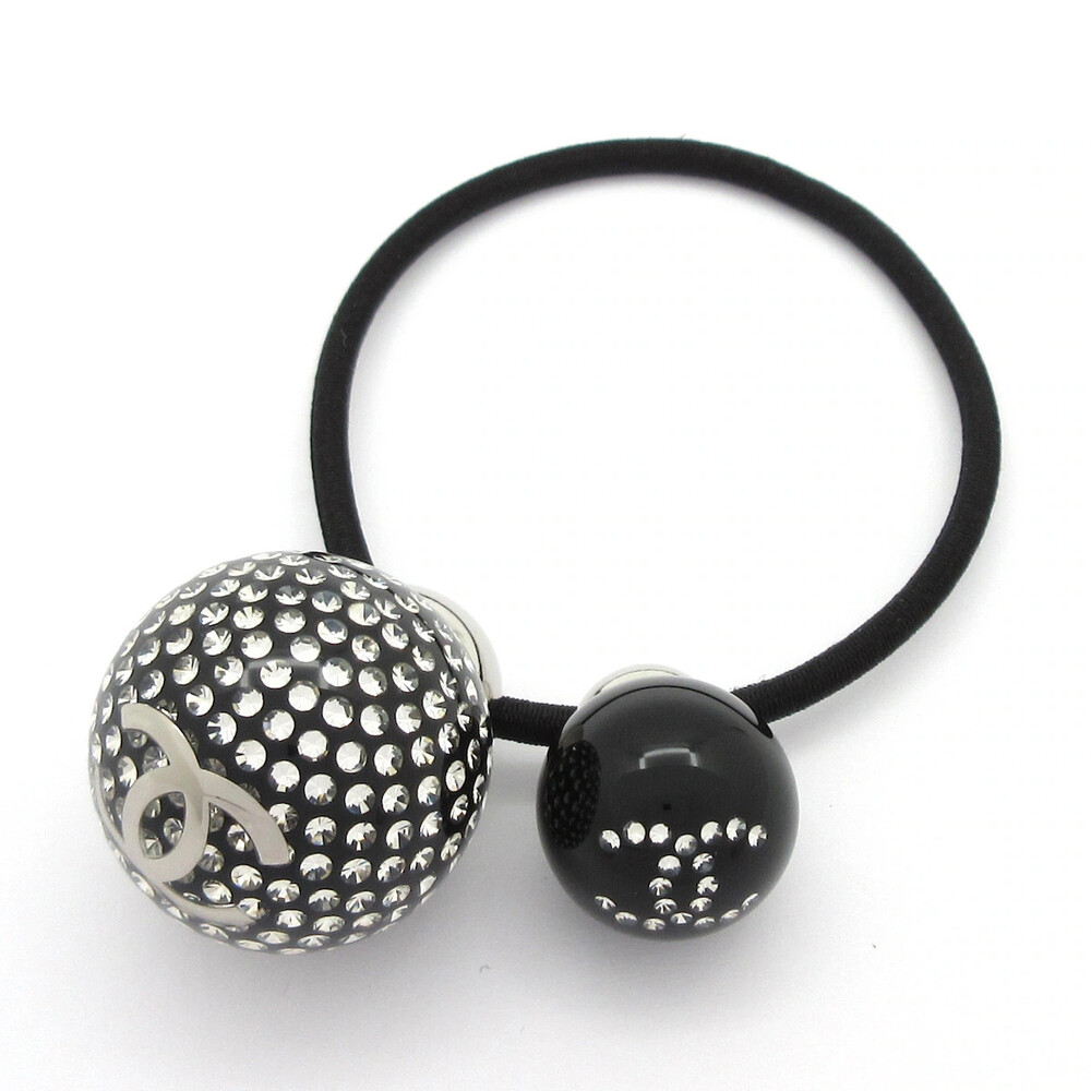 Chanel Black Silver Resin Rhinestones #332921C58B